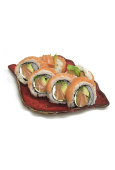 Uramaki - Gold z łososiem