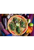 TACO DE BERENJENA Y CHIA+ 2 salsy + limonka