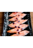 Ponzu salmon sashimi