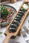 Czarne pierogi z sandaczem