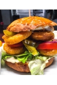 Burger z chrupiącymi kalmarami