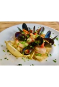 Pappardelle z owocami morza