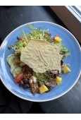 Insalata con gamberi e mango