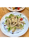 Rigatoni con manzo e panno e tartufo nero
