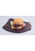 Cheeseburger hot (450g) + frytki (150g)+ sos do wyboru (30g)